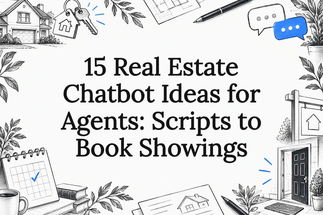 Decorative real estate chatbot title card