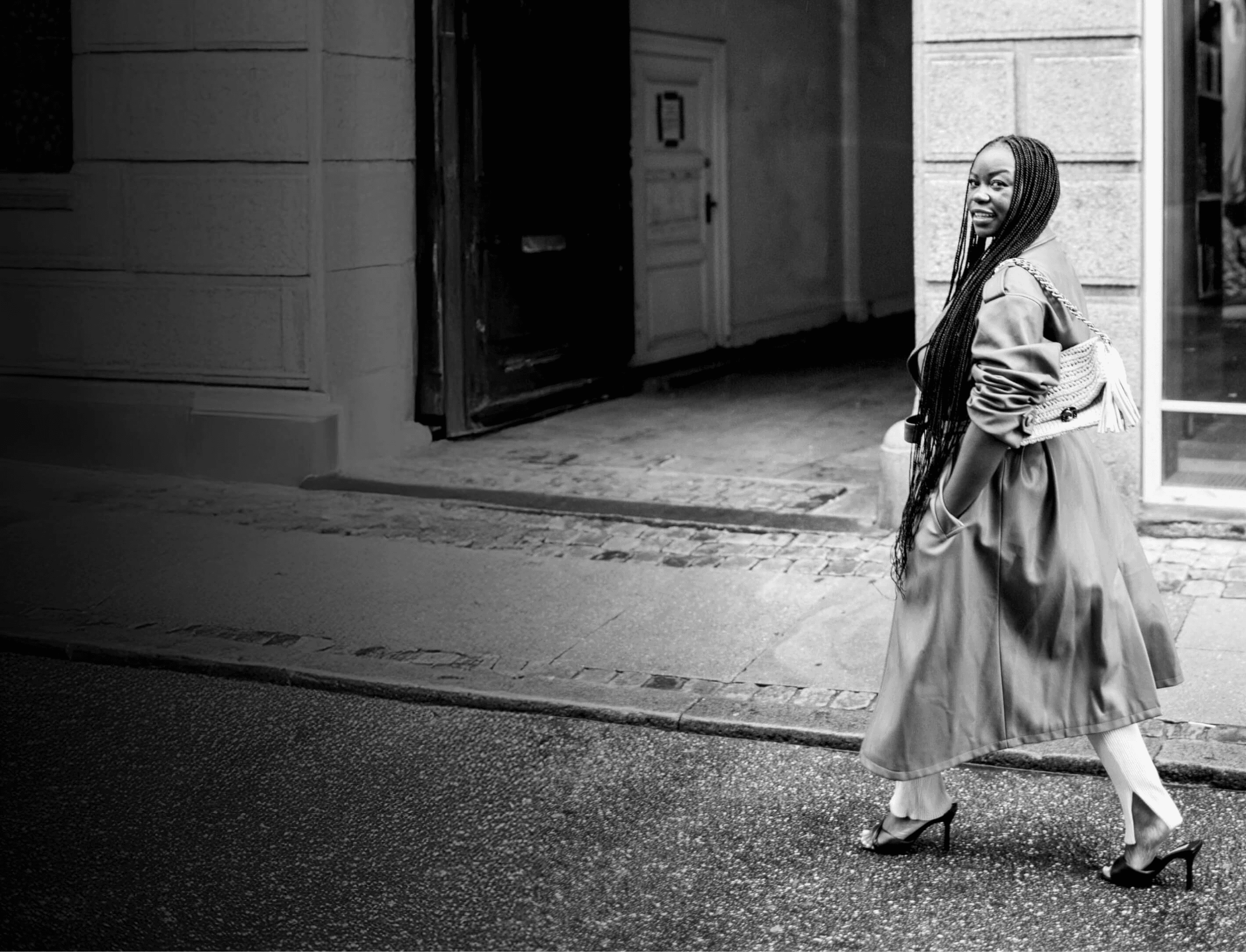 Mary Consolata Namagambe walking through Copenhagen