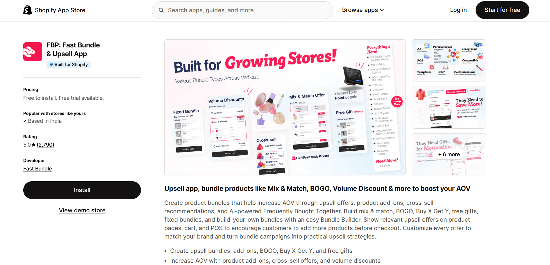 FBP: Fast Bundle & Upsell App on the Shopify App Store
