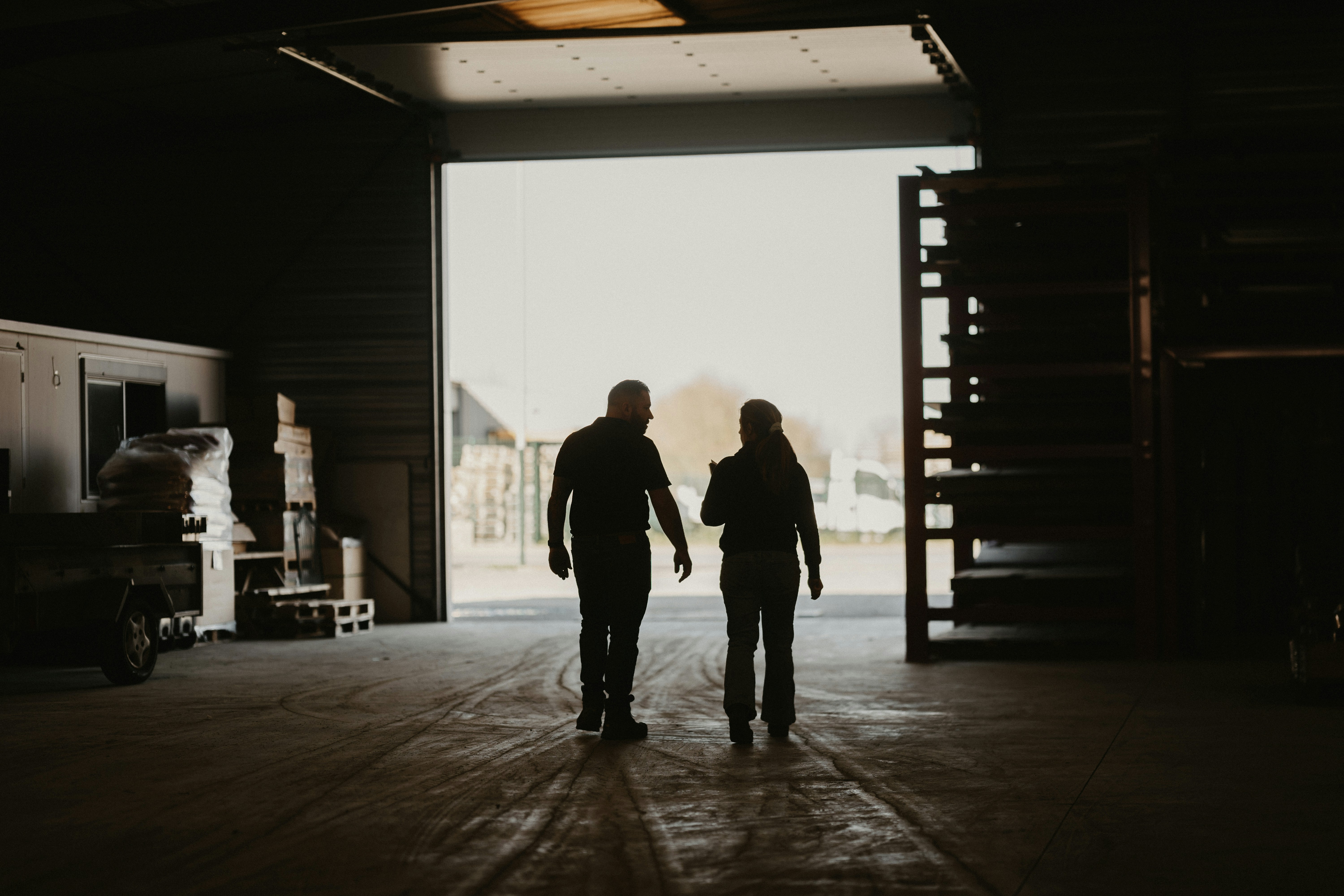 Father and Daughter Walking