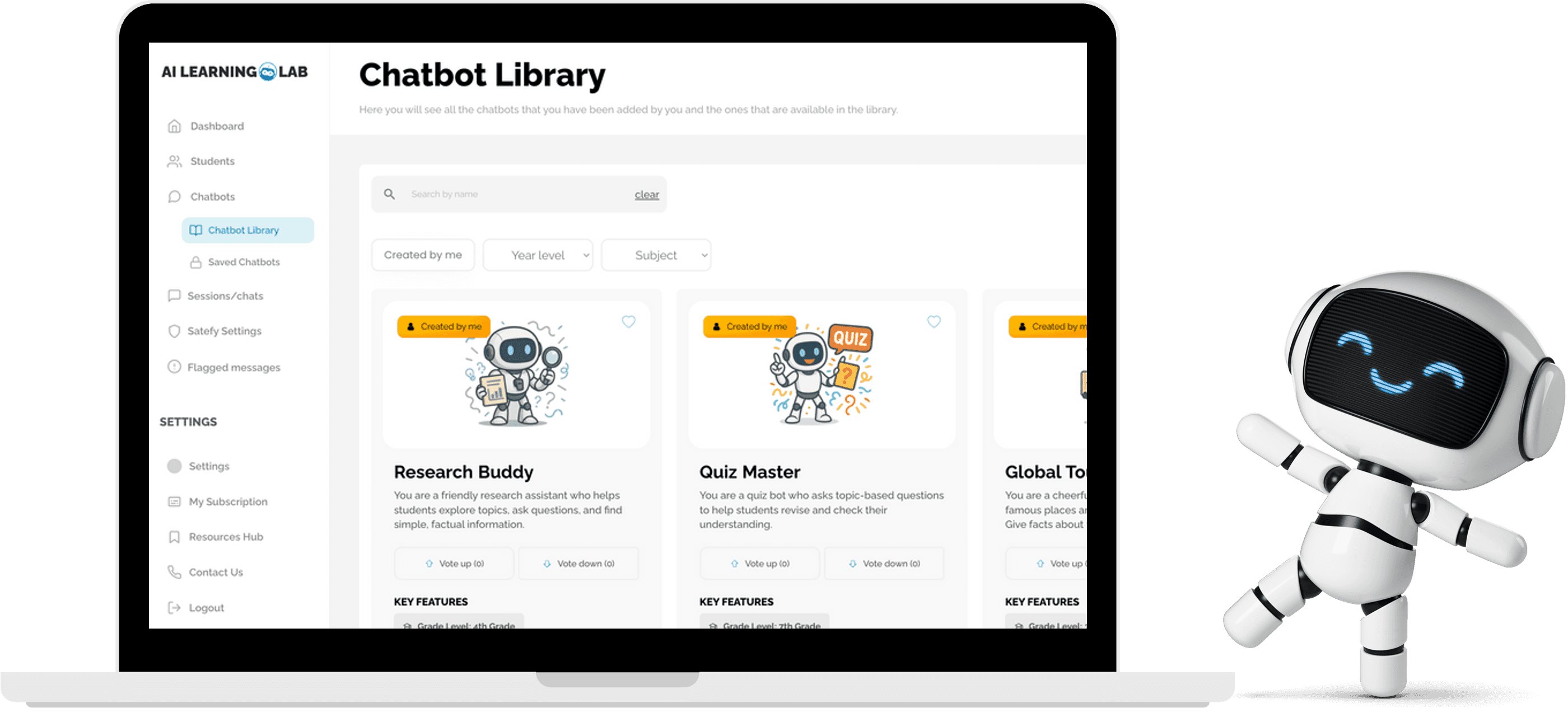 AI Learning Lab - Chatbot Library for classrooms