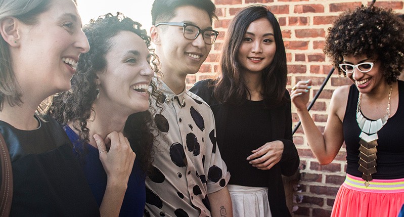group of students engaging