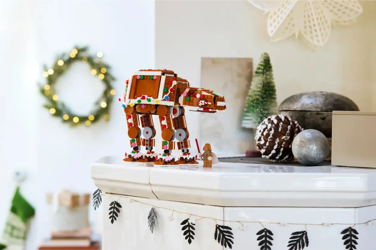 LEGO Gingerbread AT-AT walker.
