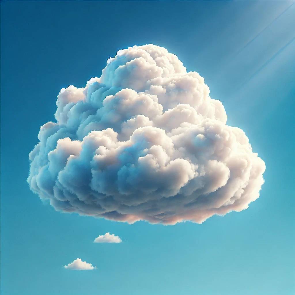 Una imagen de una nube, que representa herramientas de autoría de eLearning en la nube