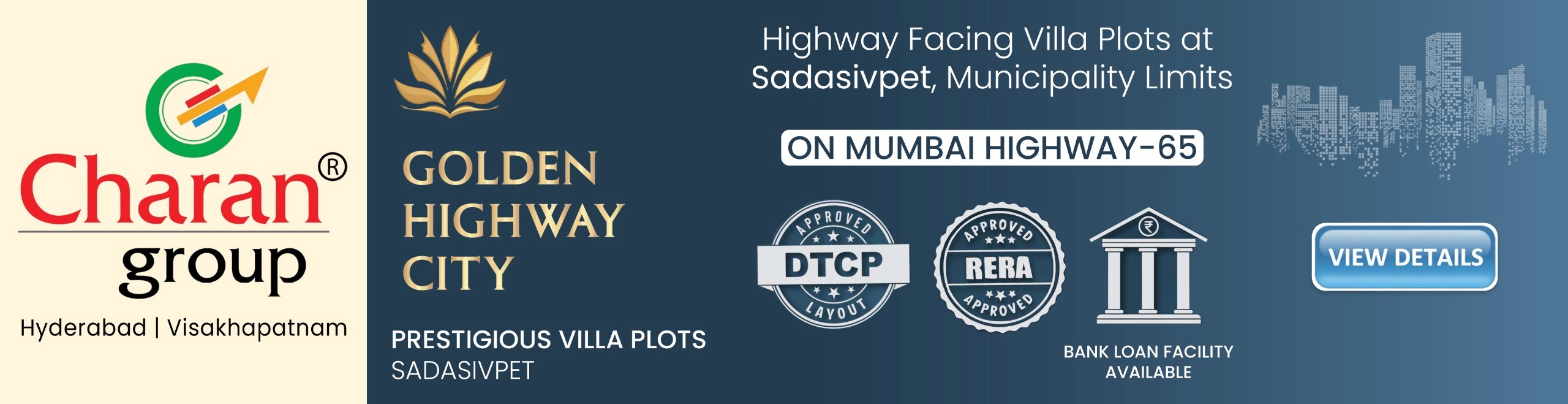 Golden Highway City - Open Plots at Sadashivpet project blog banner by Charan Group
