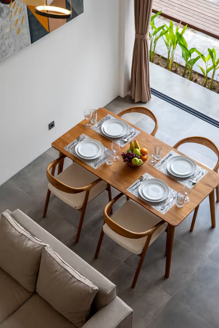 Completed two-level loft apartment in Pererenan, Canggu, offering panoramic views