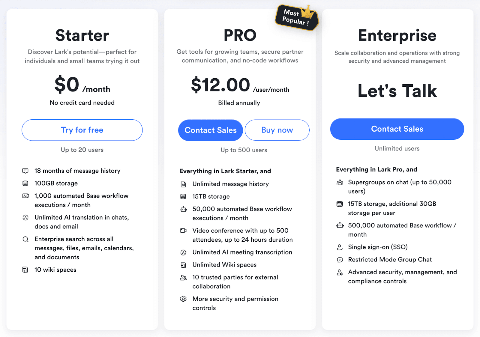 Competitive pricing makes Lark an ideal alternative to project management tools like Monday