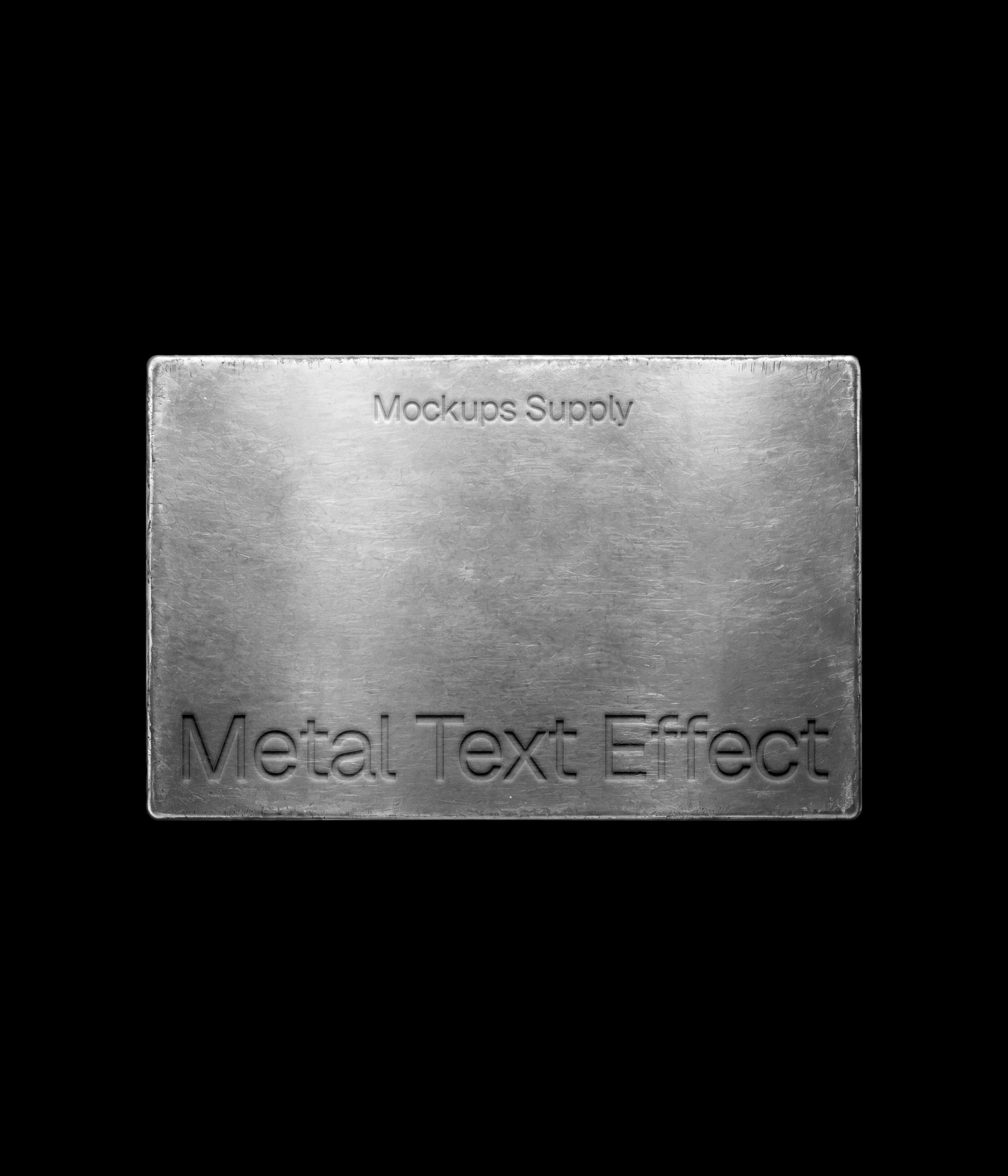 Polished metal and gold text effect mockup download PSD