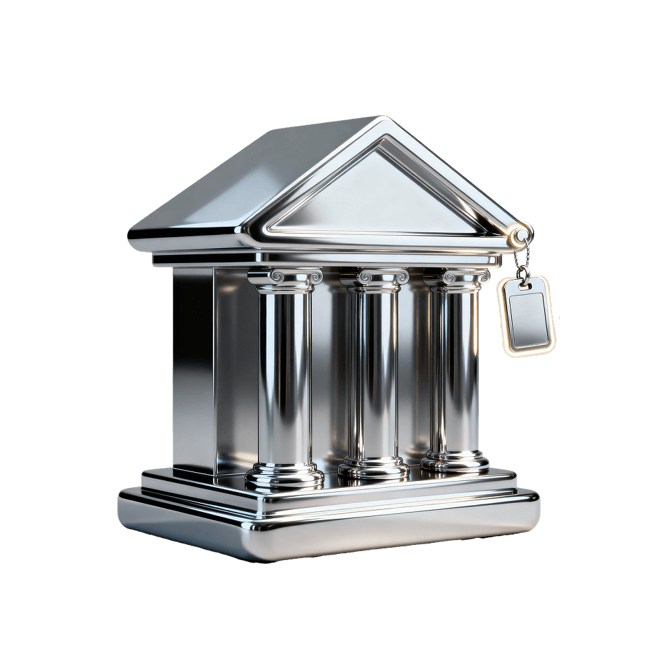 3D Bank Icon