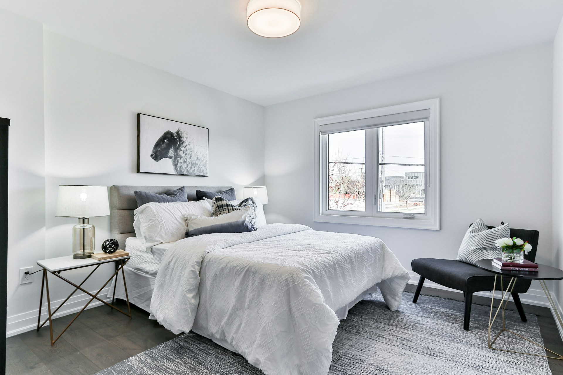 white posh bedroom