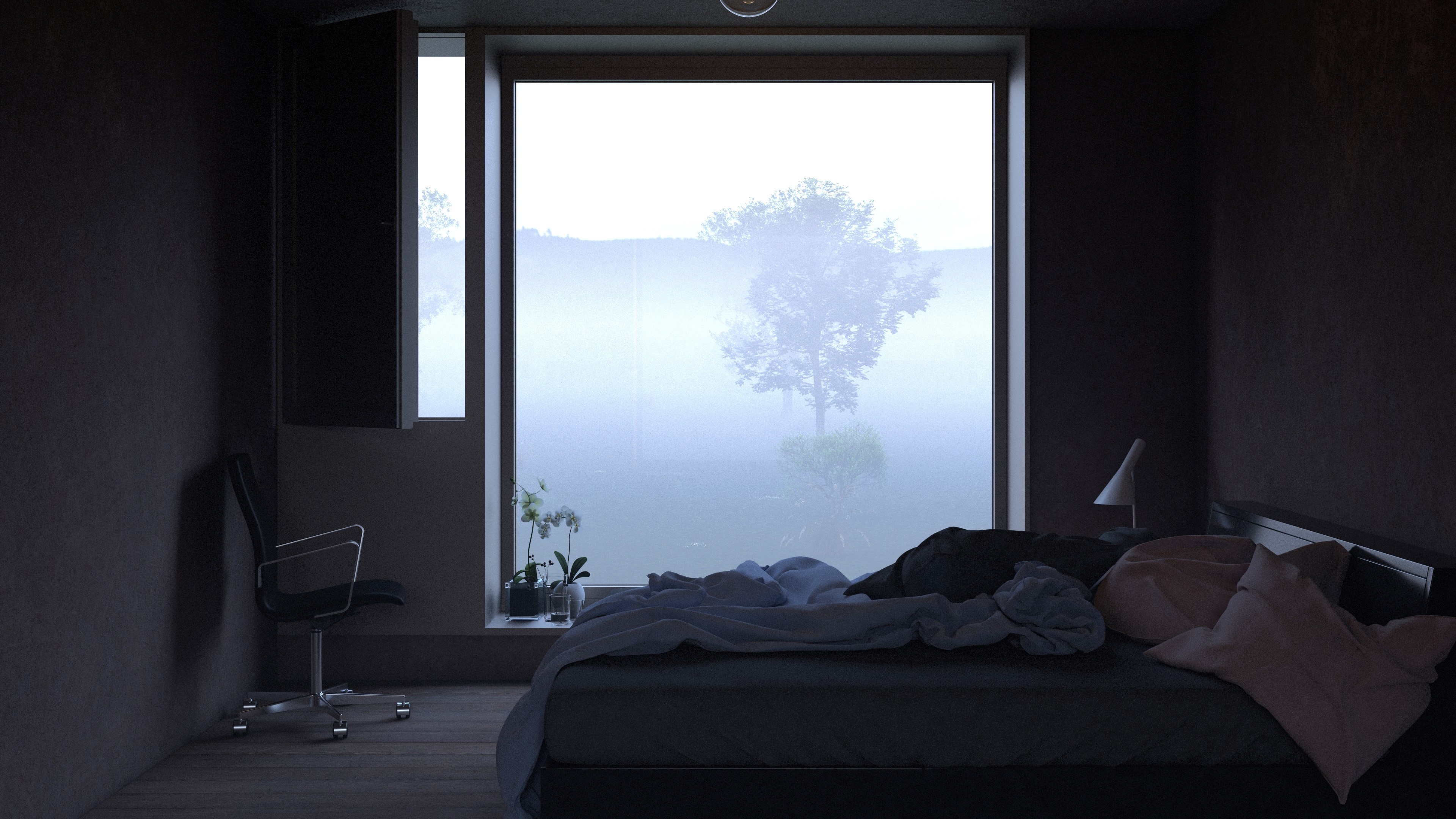 Housing project logements collectifs perspective chambre