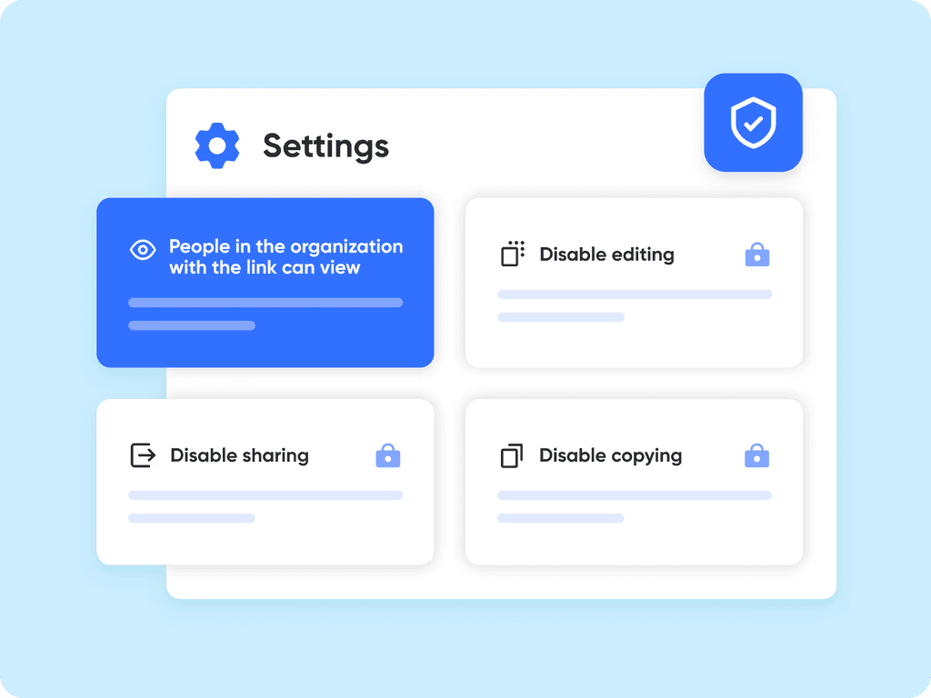 Built-in advanced permission control in Lark