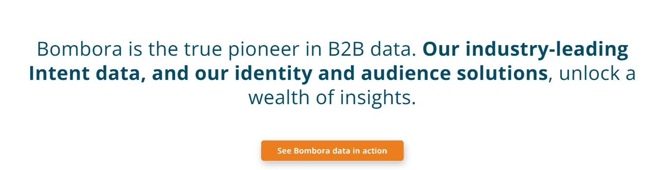 Bombora, best for enterprise teams that need the deepest standalone intent data layer