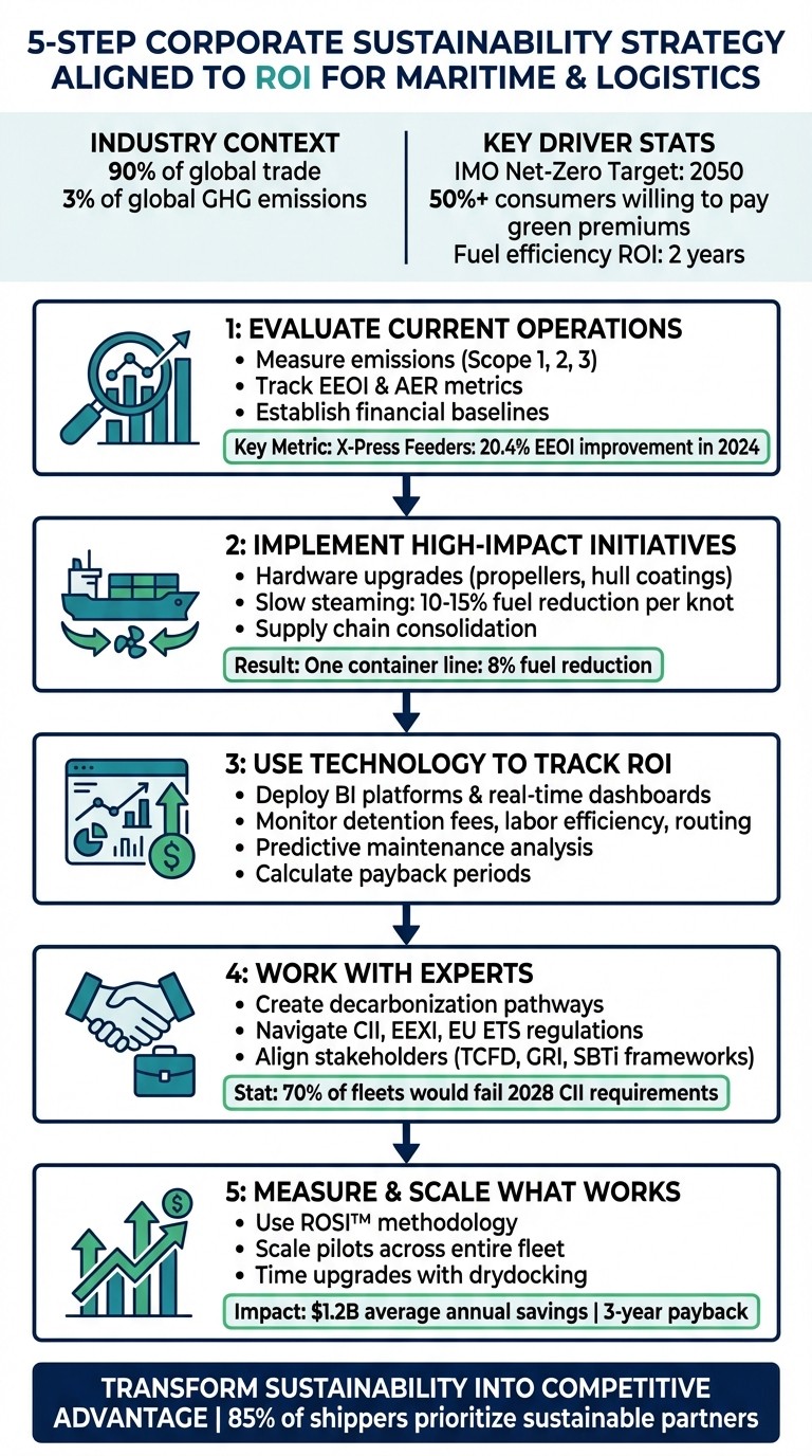 5-Step Corporate Sustainability Strategy for Maritime & Logistics Companies