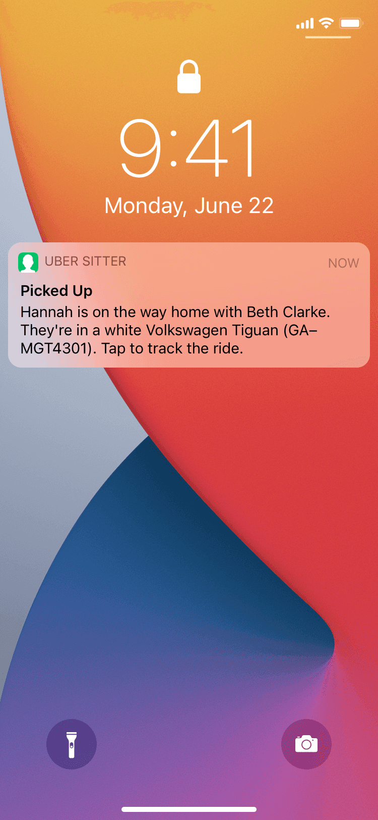 Final child pickup mobile notification