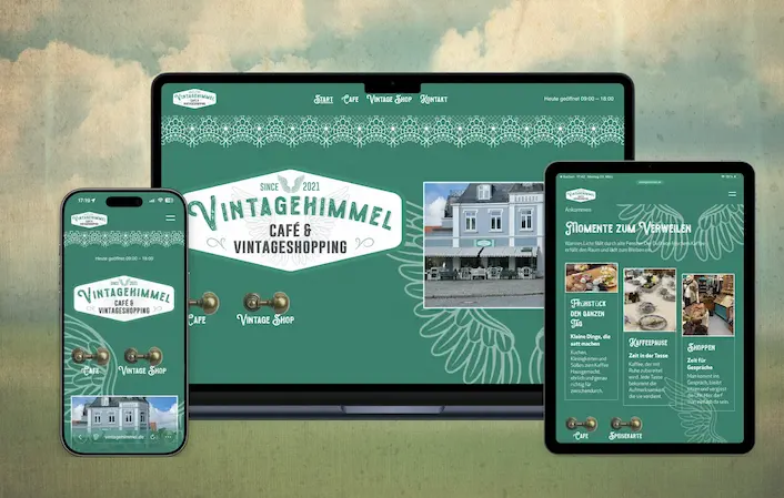 Website vom Vintagehimmel aus Leck