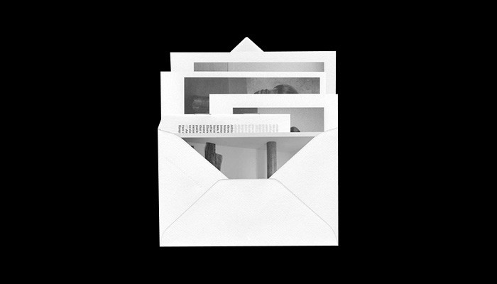 Lettre blanche, contenant des dossiers