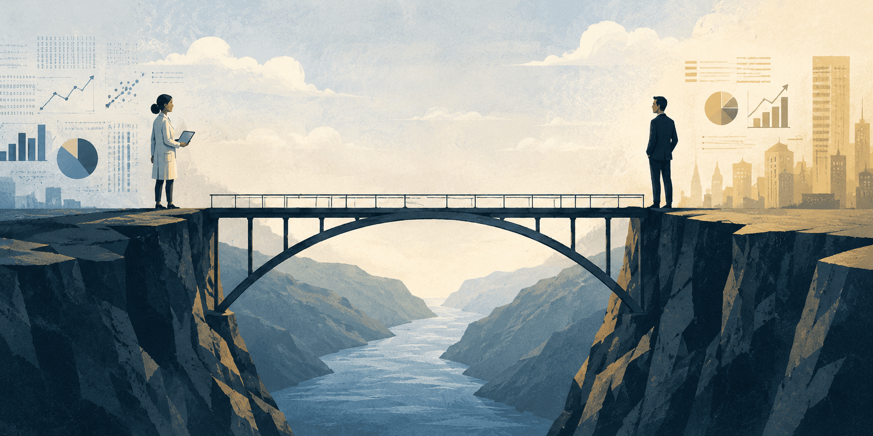 A strategic bridge over a canyon