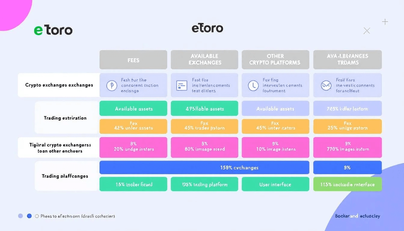 A comparison chart between eToro and other crypto exchanges.