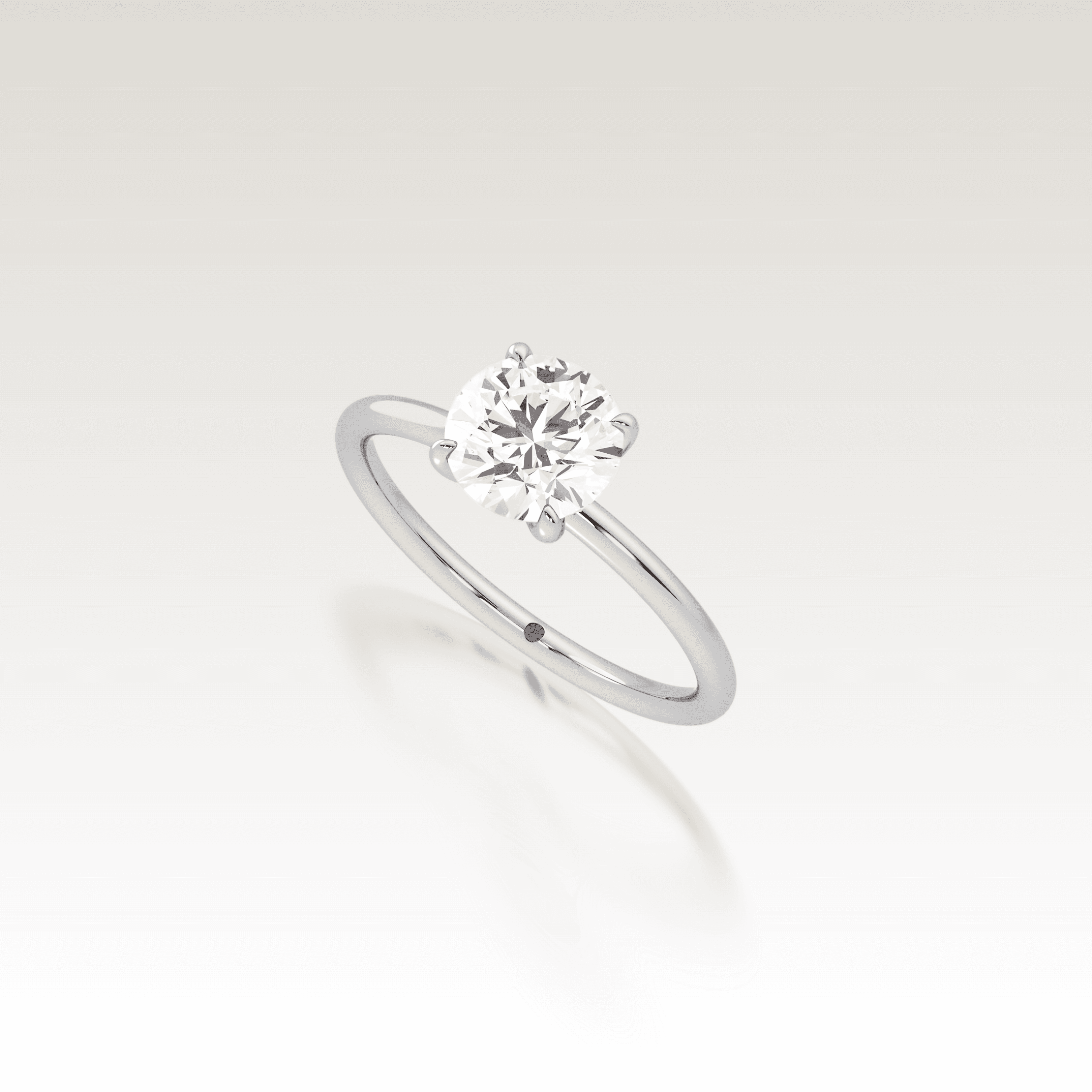 Solitaire Round Love Knot Diamond Ring image 4