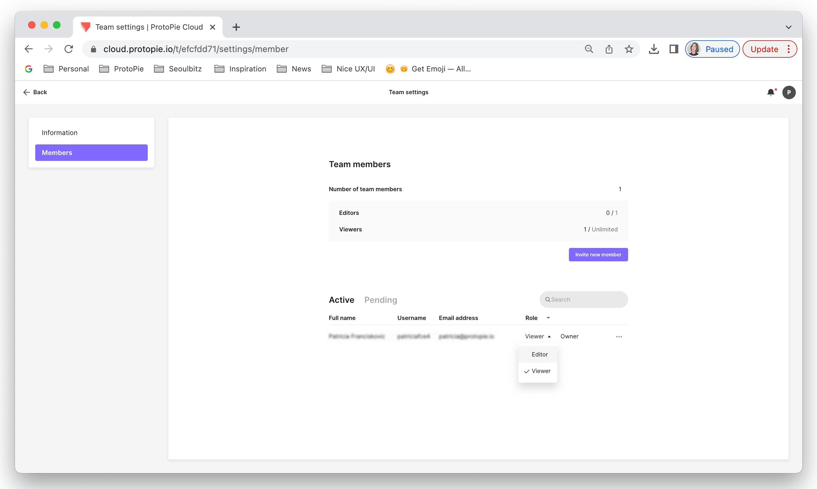 {'_type': 'localeString', 'en': 'changing members roles in a ProtoPie team '}