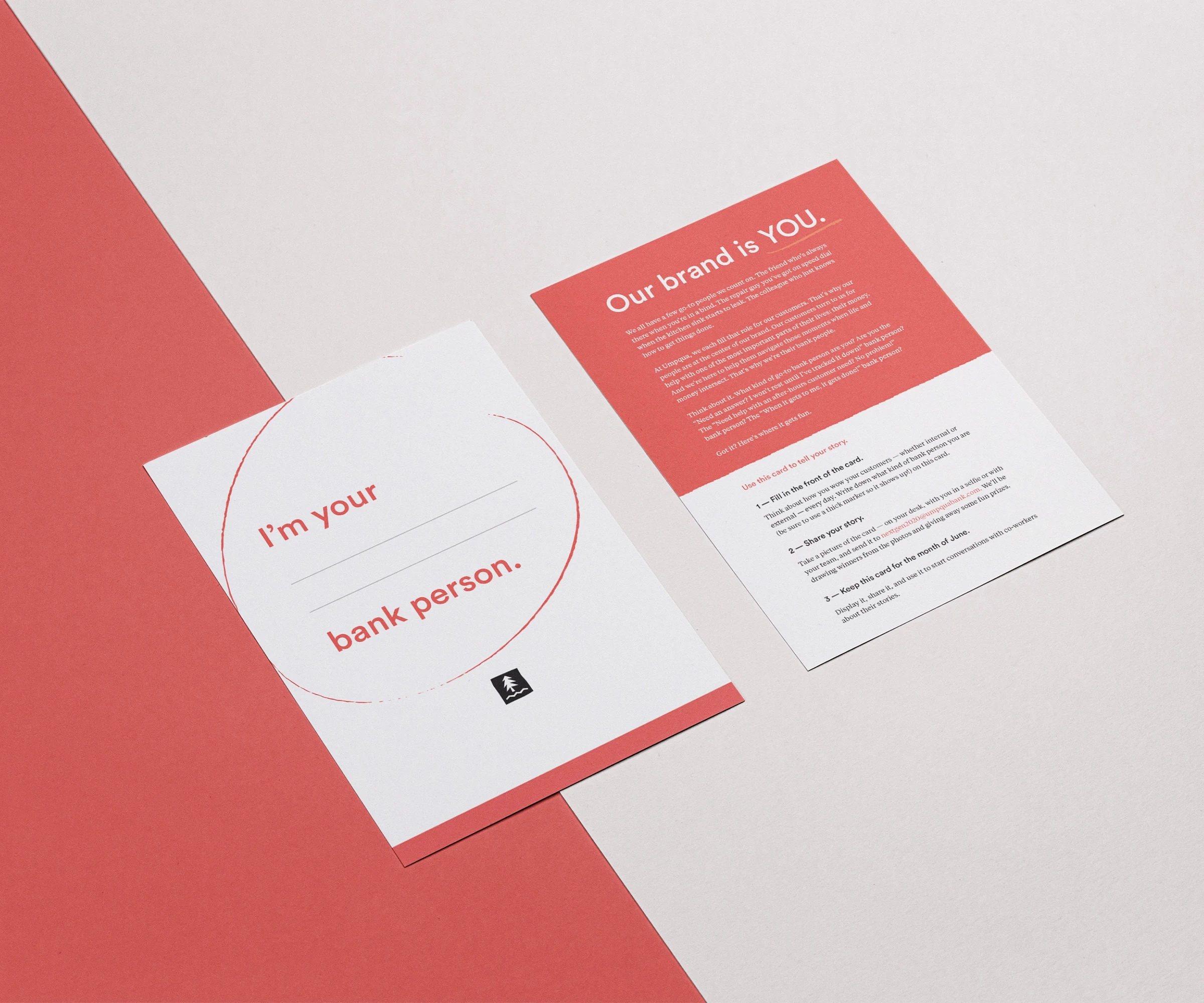 I'm your bank person card for employees