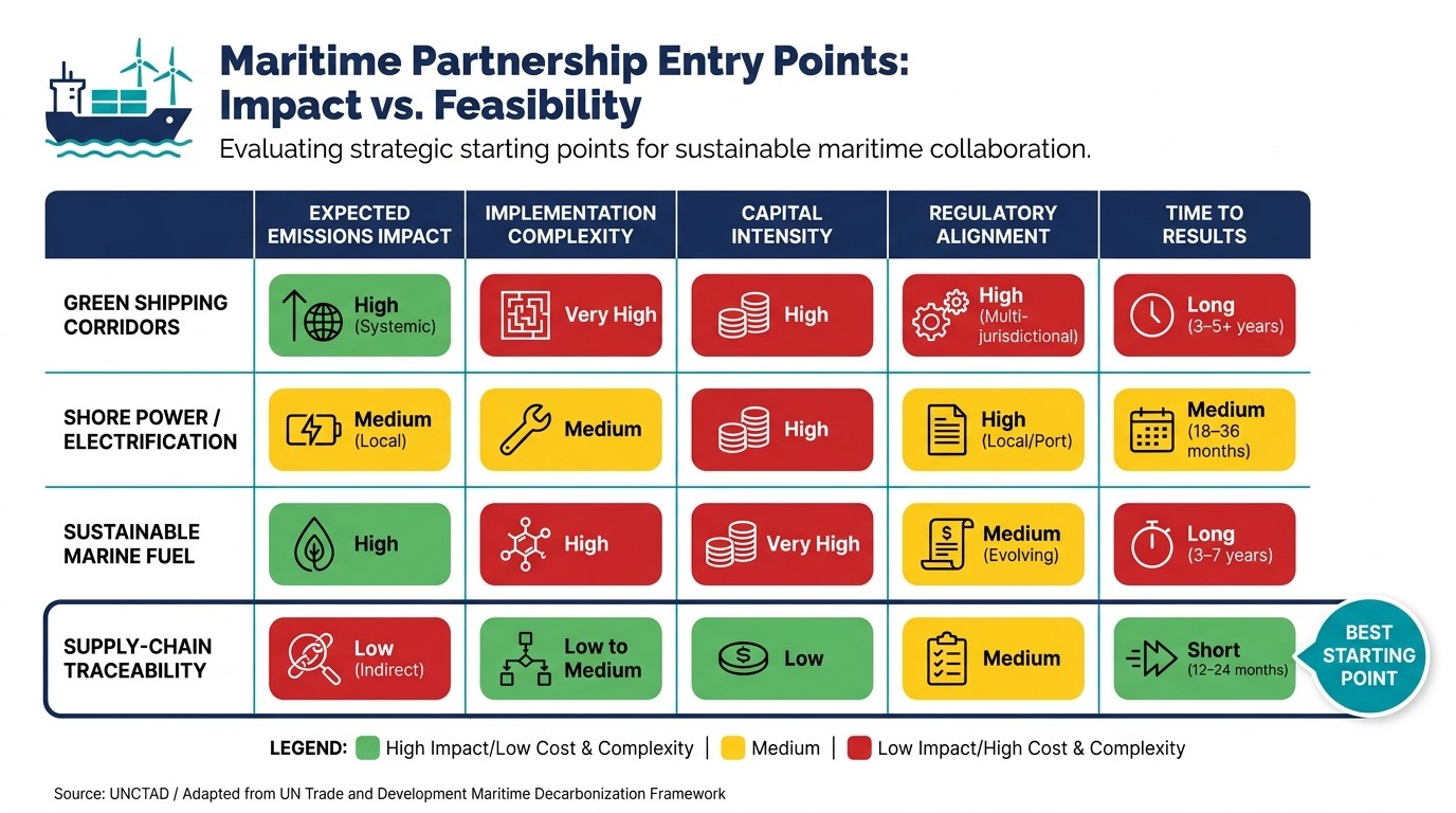 Maritime Partnership Entry Points: Impact vs. Feasibility Comparison