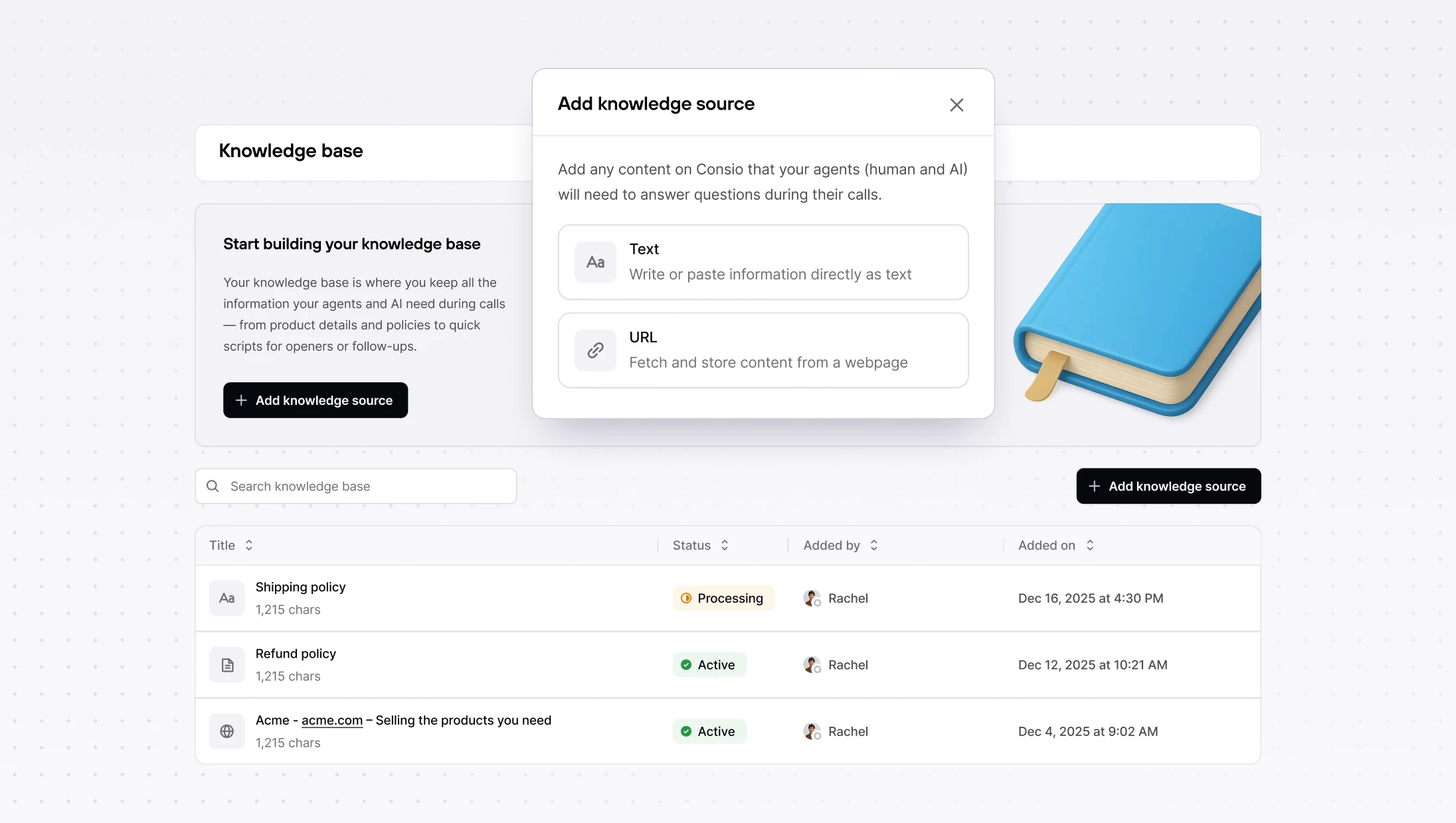 Knowledge base Consio
