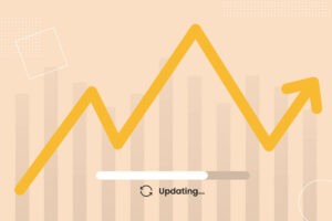 Graph illustration showing the movement of the market