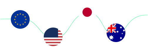 A chart of four regional flags