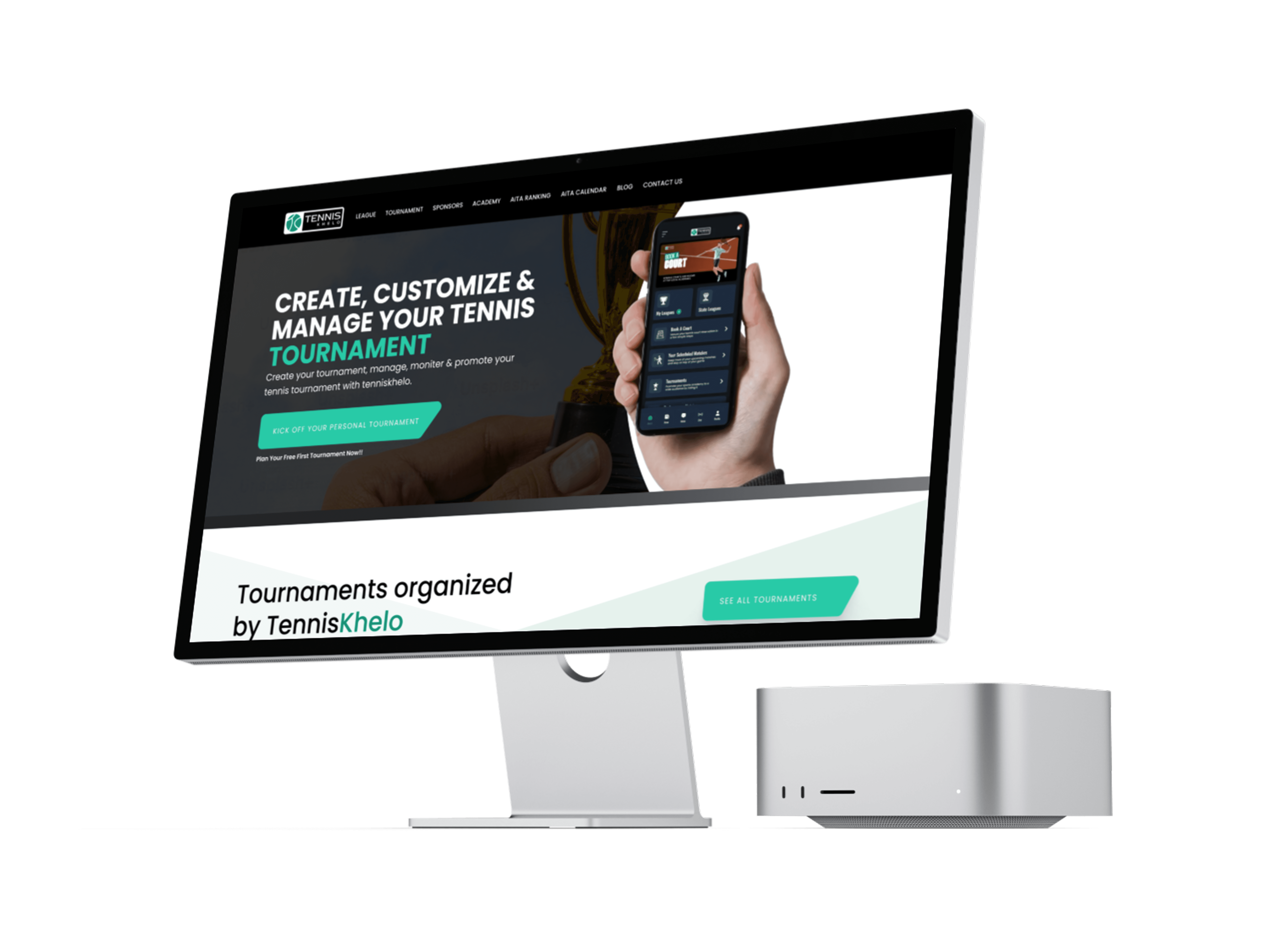 Tennis Khelo - Website Design Mockup