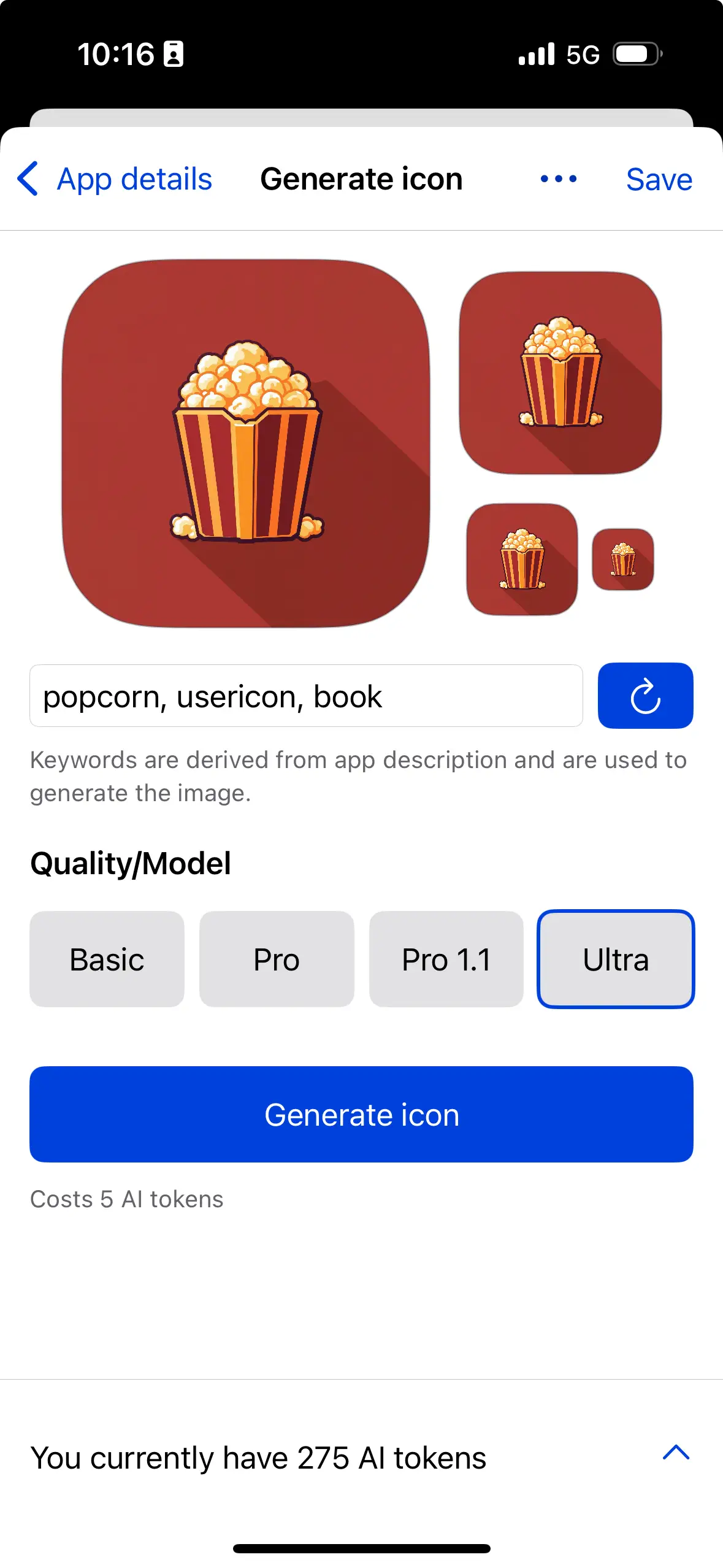 Generate app icons