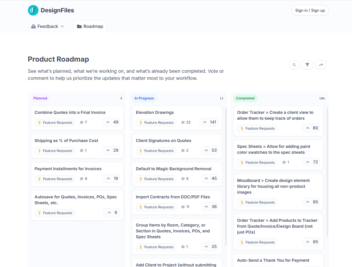 designfiles roadmap