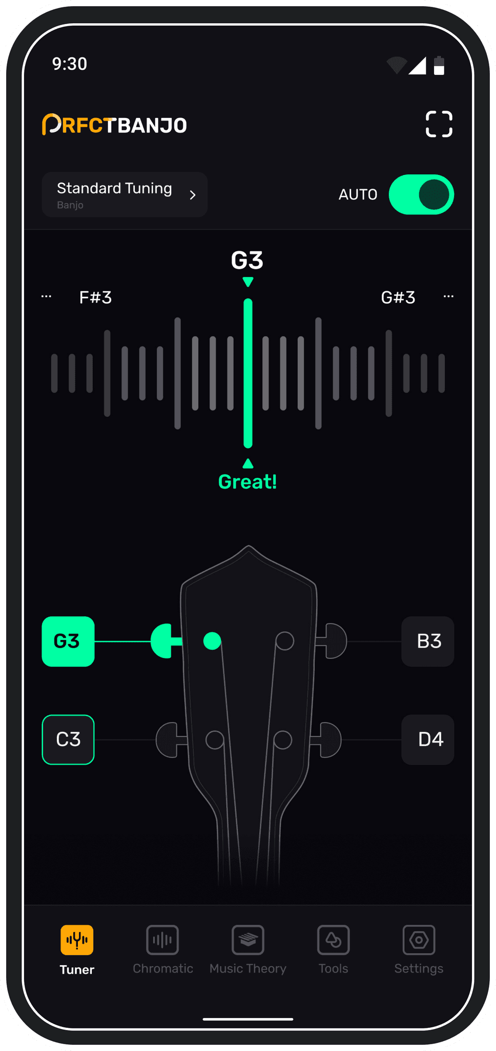 Tuner banjo Tuning app