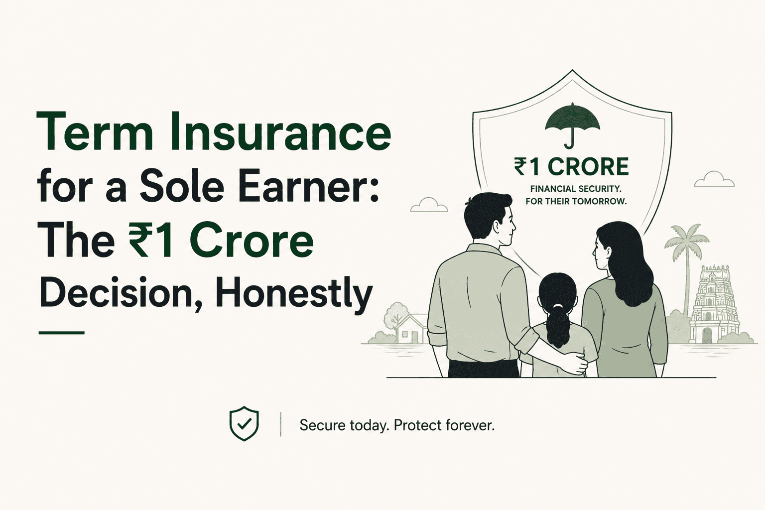 Term Insurance for a Sole Earner: The ₹1 Crore Decision, Honestly