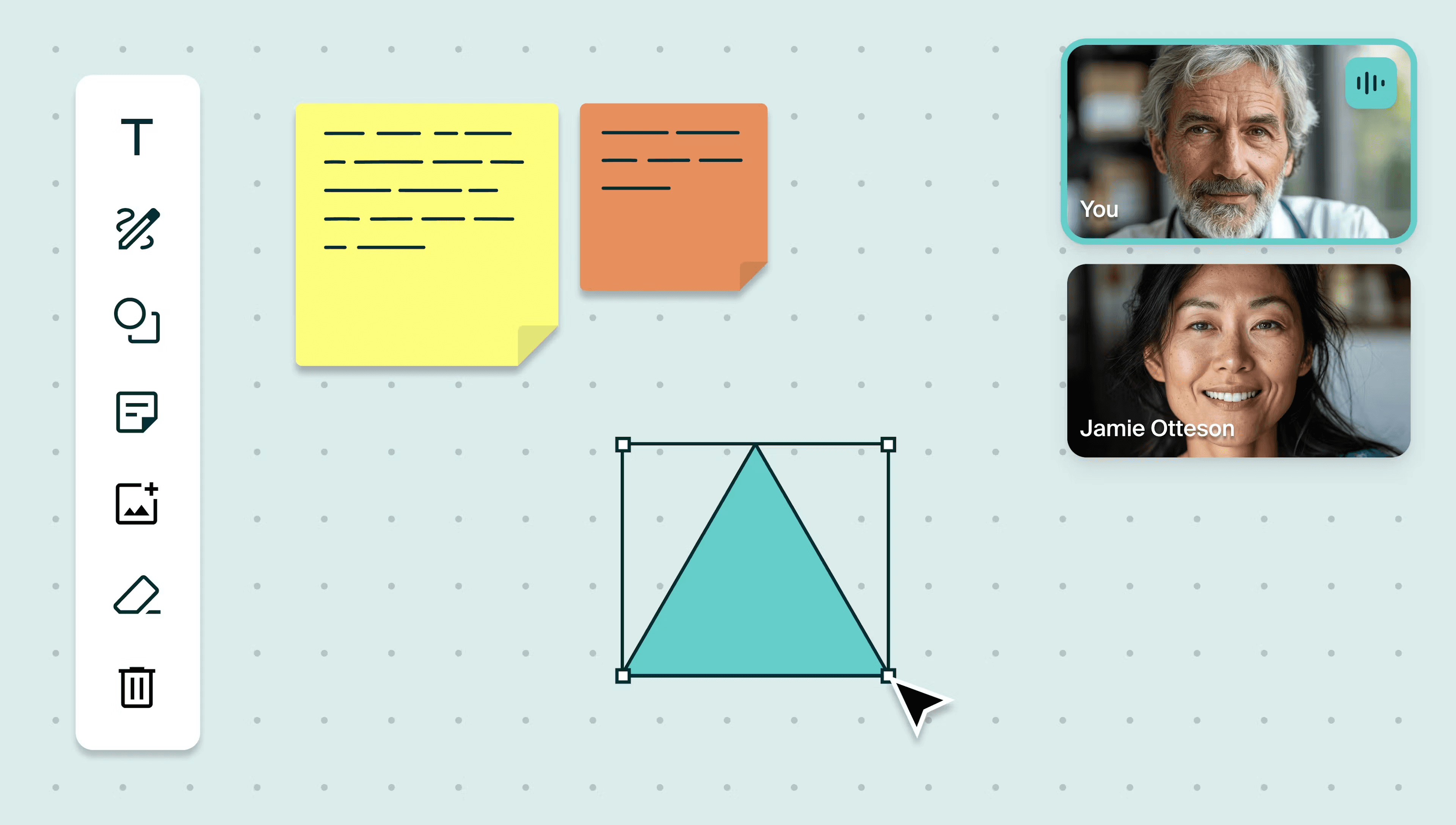 a product illustration of the doxy.me whiteboard feature
