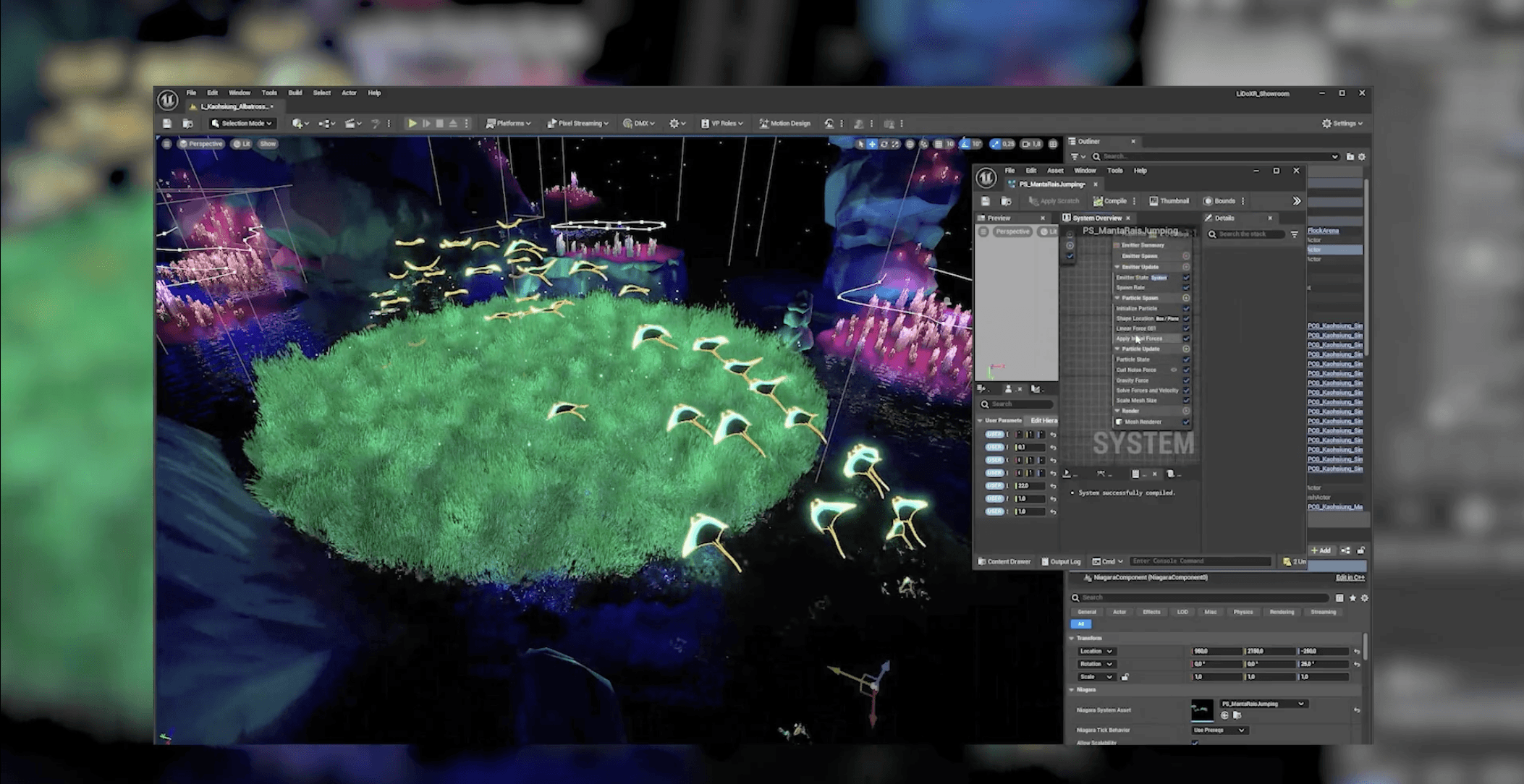 A image showing an artist creating faster her immersive experiences faster through a modular infrastructure and real-time creation tools. 