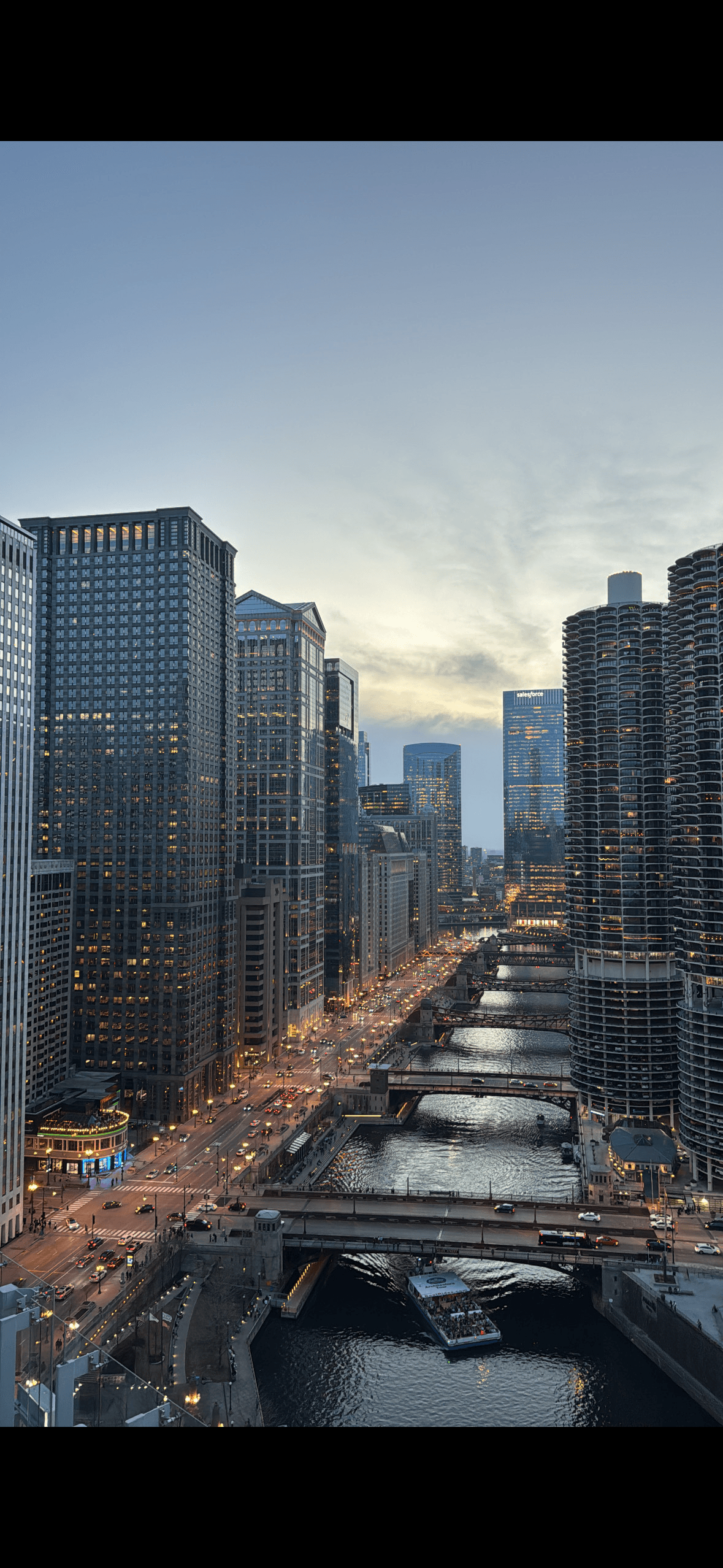 A winding road through a desert landscape