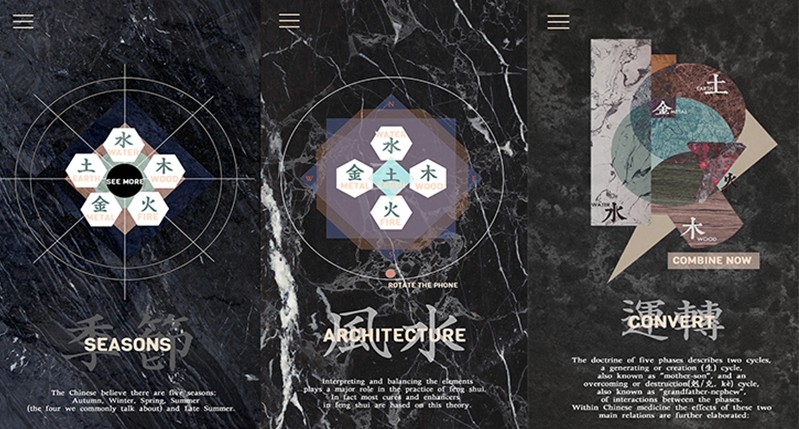 three part chinese poster