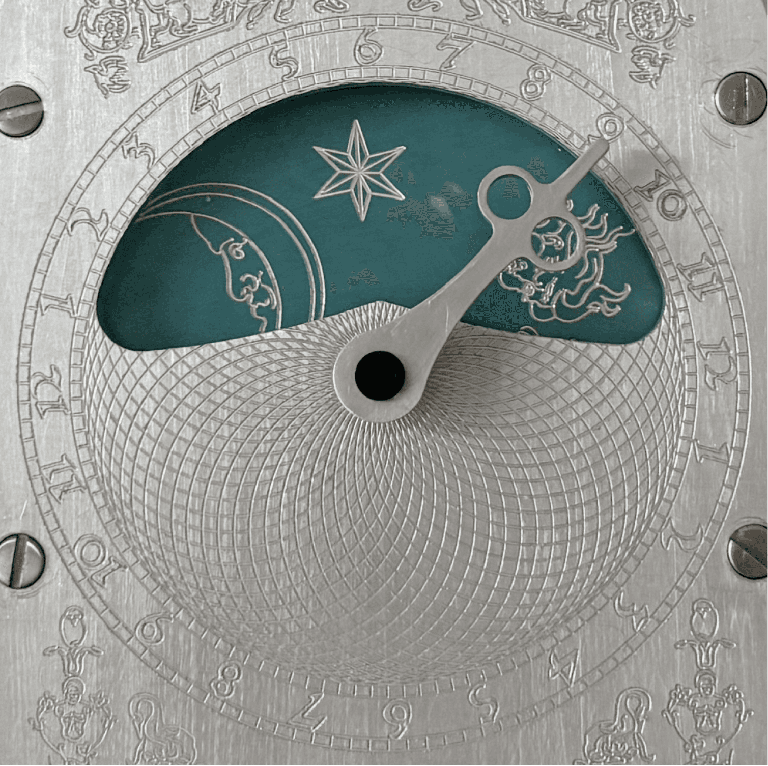 Reconstruction of a historical verge-and-foliot clock dial