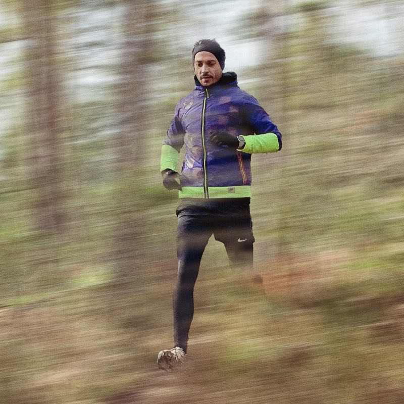 Andrej Mihelic, co-founder and designer of The Outsiders app, and an endurance runner training outdoors