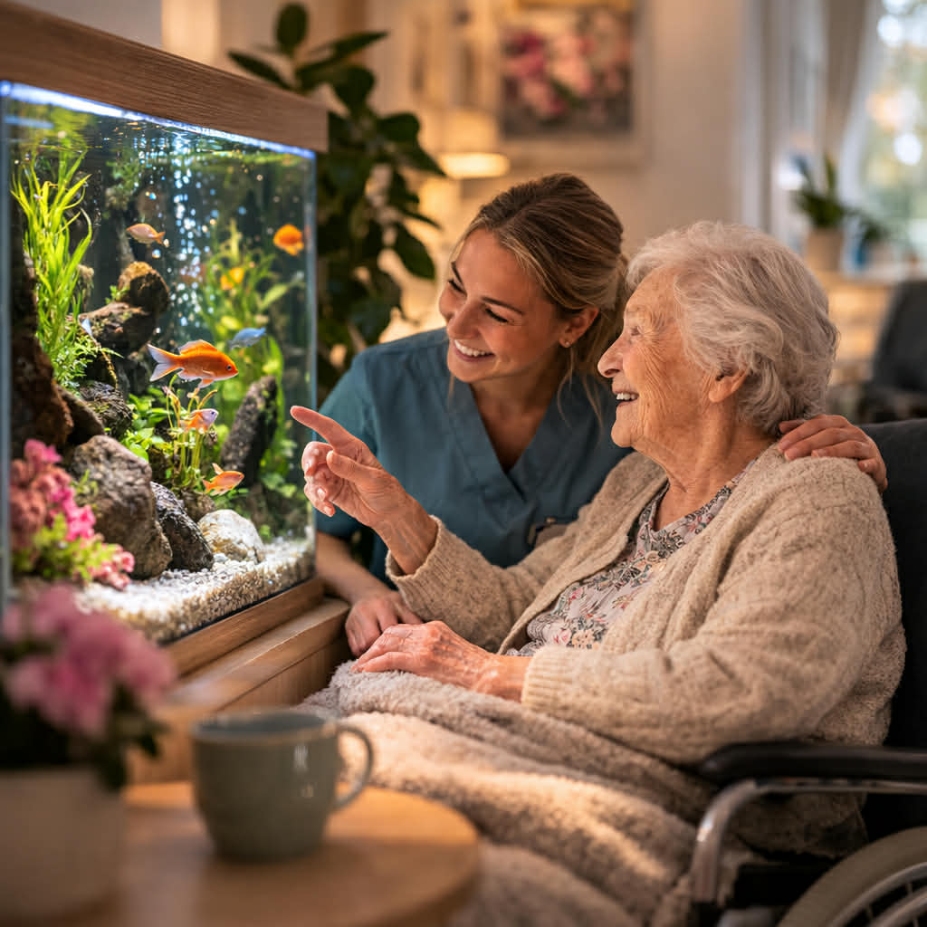 Large modern aquarium