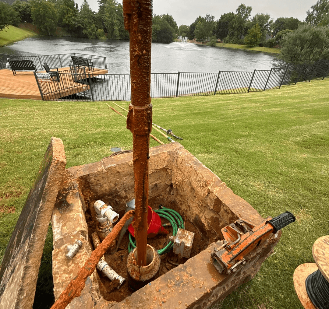 Iron bacteria treatment and well rehab on a Grapevine, TX private well with UV disinfection and chlorine flush