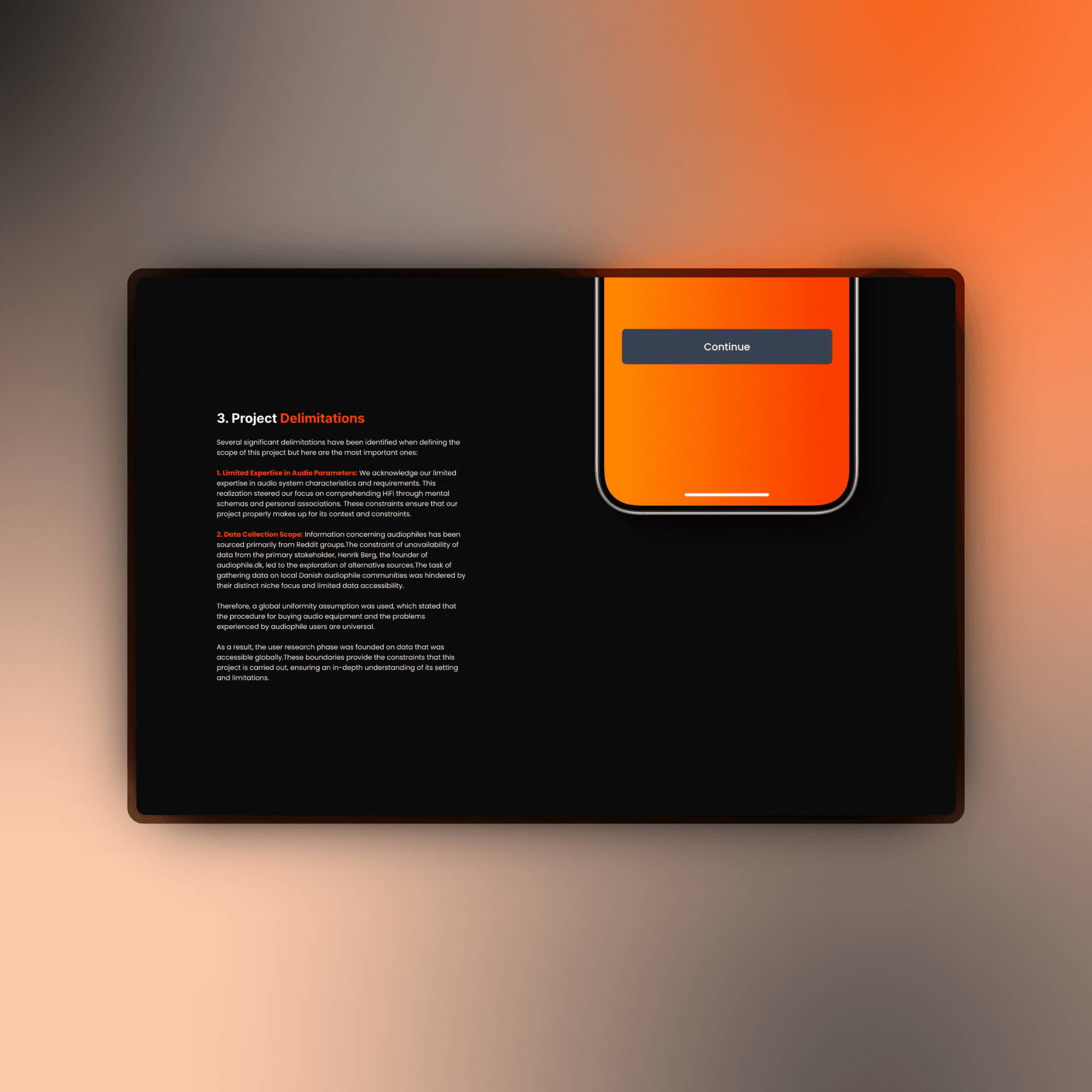 project delimitations