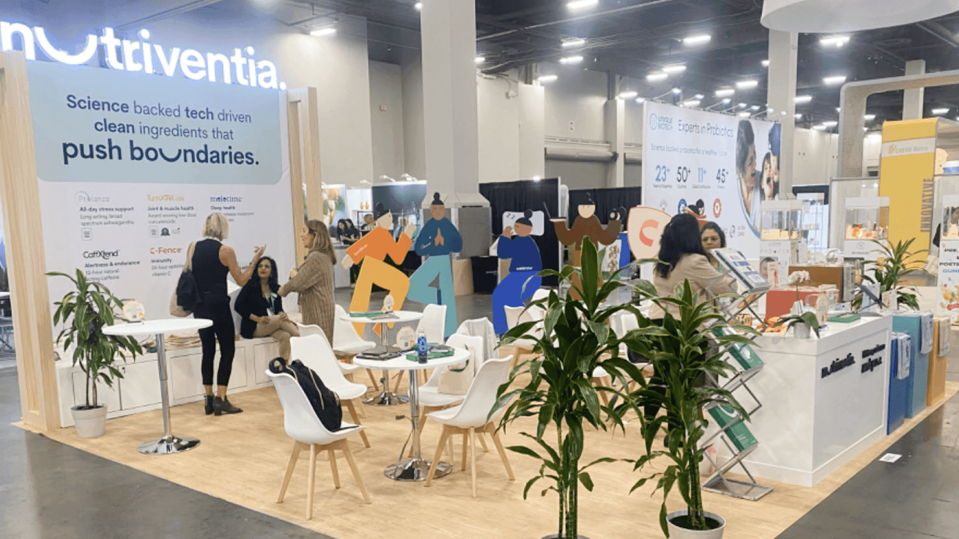 Veterinary imaging equipment demo with clinical results visible to booth visitors