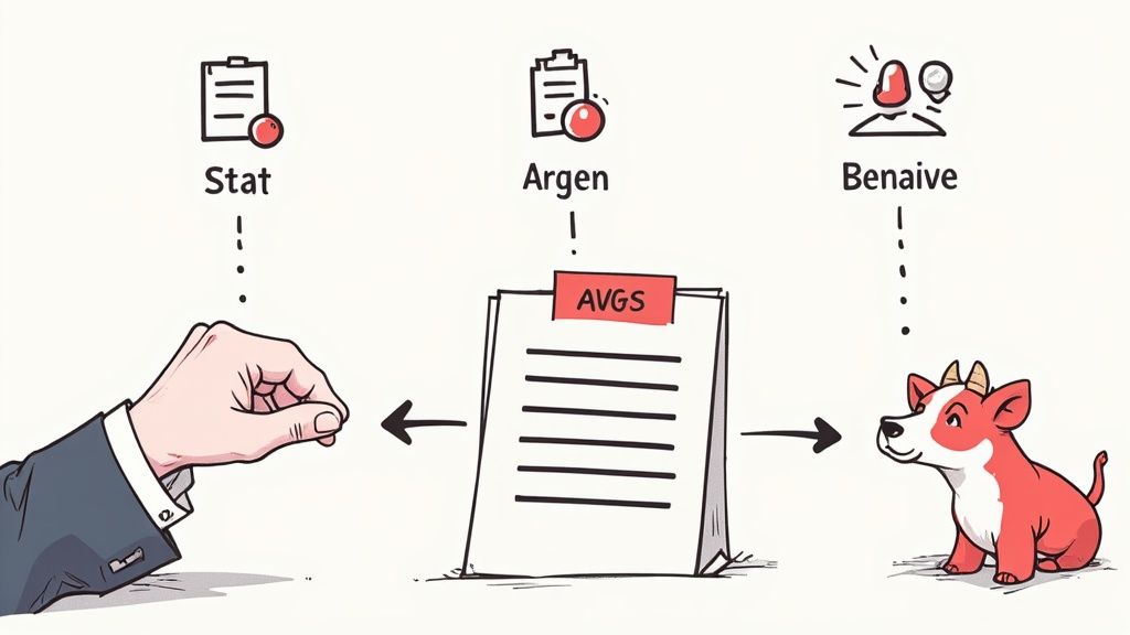 Eine Person prüft Finanzdokumente an einem Schreibtisch