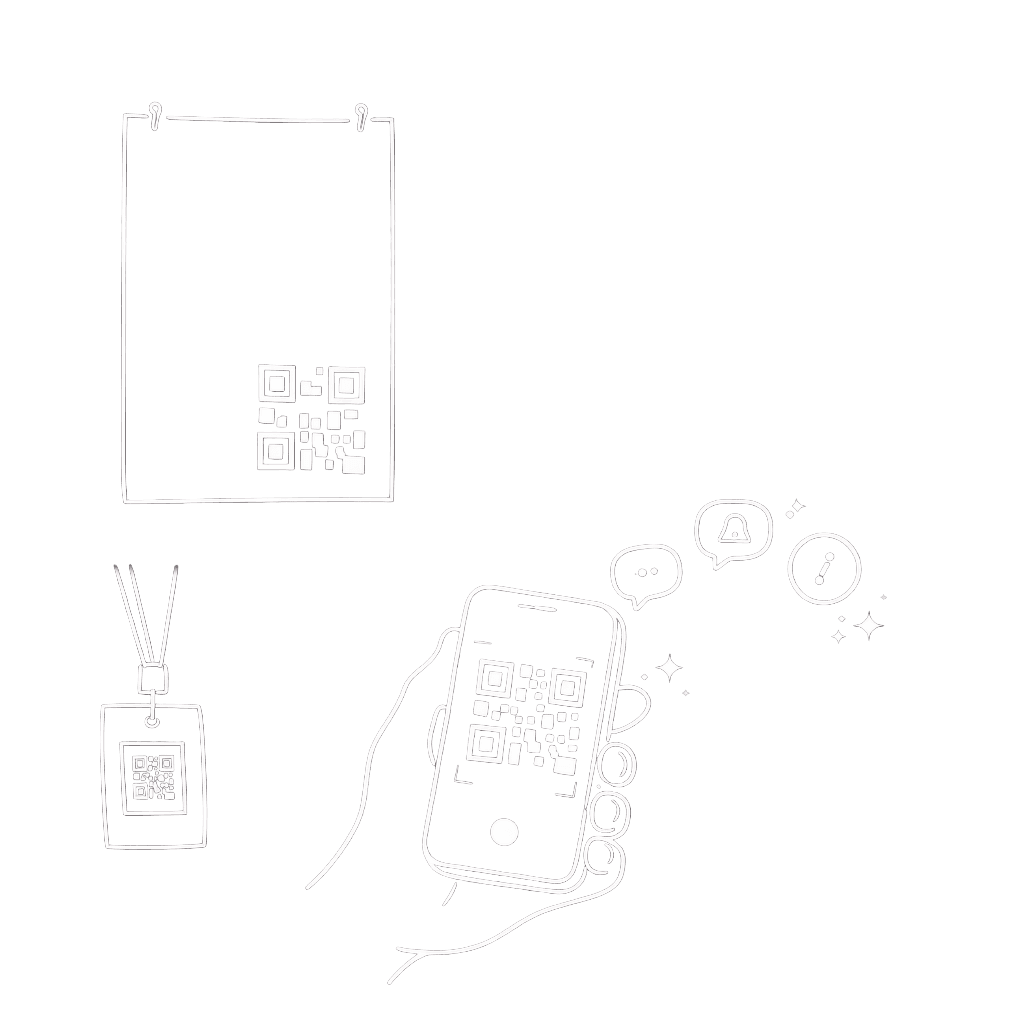 QR code on event badges or posters for attendee questions updates and instant information