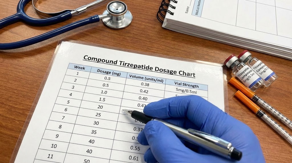 Compound tirzepatide dosage chart