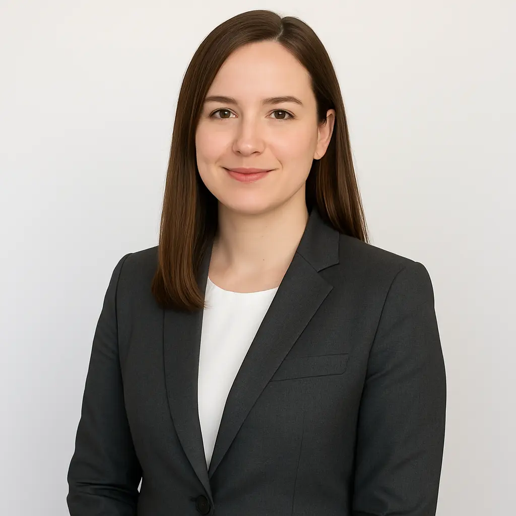 a woman wearing glasses