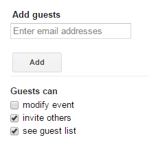 Add guests to event on Google Calendar